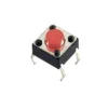 6×6×5mm Tactile Push Button Switch – Through-Hole Red