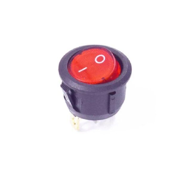 Round Rocker switch 6A 250V 2PIN RED