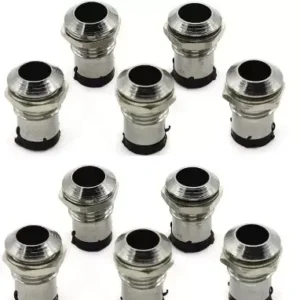 5mm LED Holder Chrome Metal Silver Covered