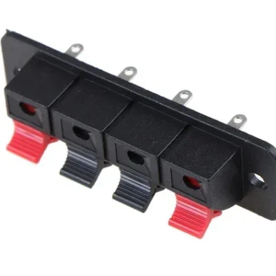 4 Way/Pole Speaker Terminals Long Socket/Block/Connector With Push Release