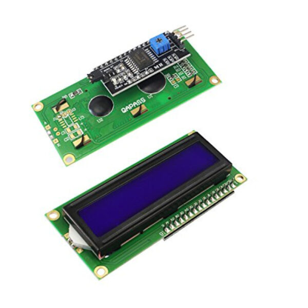 1602 16×2 LCD Display with I2C/IIC interface – Blue Backlight