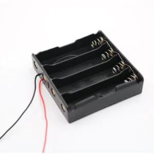 18650x4 Quadruple Battery Cell Holder/Case with Wire