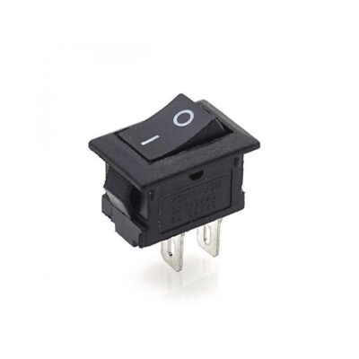 Black SPST 2 Pin ON/OFF Rocker Switch 3A 250V AC Mini Power Switch