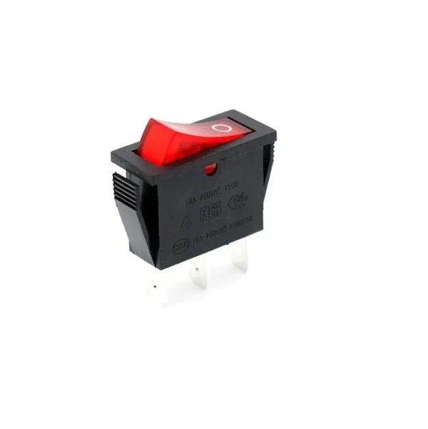 Rocker switch 16A 250V SPDT 3PIN Red