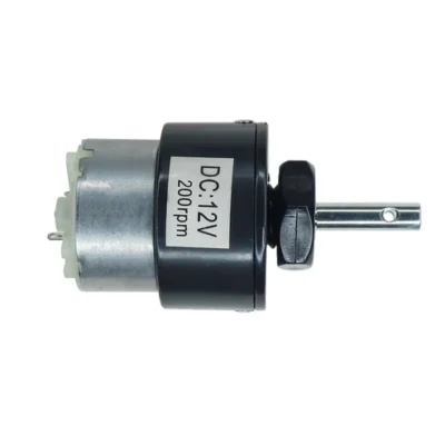 DC 12V 200RPM Gear Motor Centre Shaft DC Geared Motor Heavy Duty Motor for Robotics