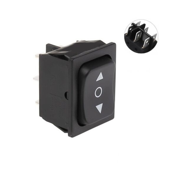 6A 250V AC DPDT ON-OFF-ON 6 Pin Rocker Switch