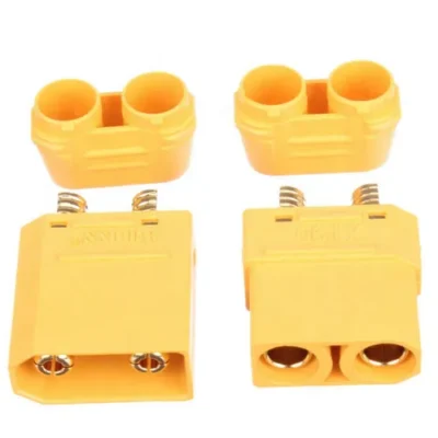 XT90 Male Female Connector Pair 90A High Current Battery Connector with Caps
