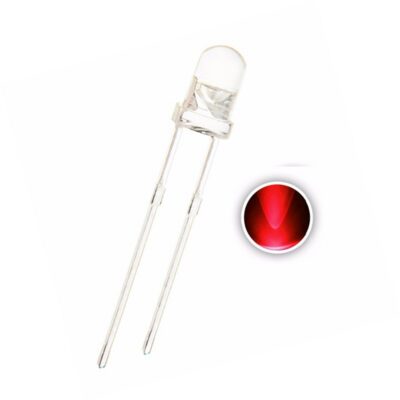 Good Quality Transparent 3mm LED - Red