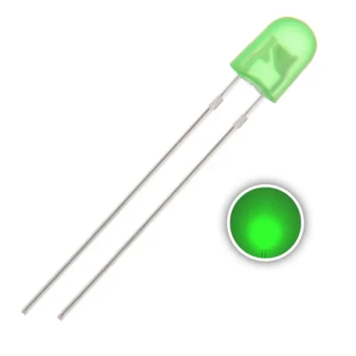 Good Quality Oval Diffused 5mm LED - Green