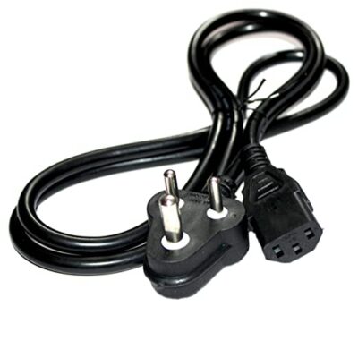 3 Pin Super Deluxe IEC Computer Power Cable 1.75 Meter for PC, SMPS, Printer & Monitor (Black)