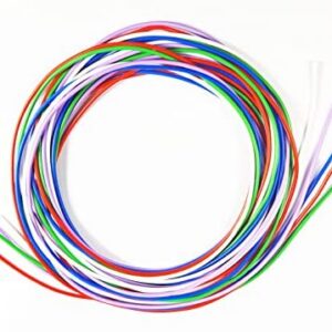 Combo of 6 Color Multi Strand Flexible Hookup Wire 7/42  PVC Insulated Electric Wire 1 Meter Each