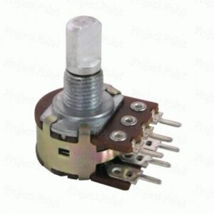100K 16mm Linear Taper 6-Pin Dual Gang Rotary Potentiometer