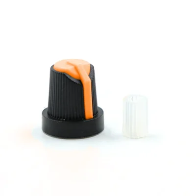 Knob-202 Multiple Colour Potentiometer Knob With Buffer(Pack of 2) - Orrange