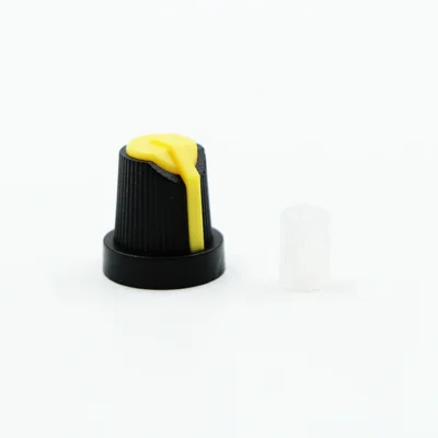 Knob-202 Multiple Colour Potentiometer Knob With Buffer(Pack of 2) - Yellow