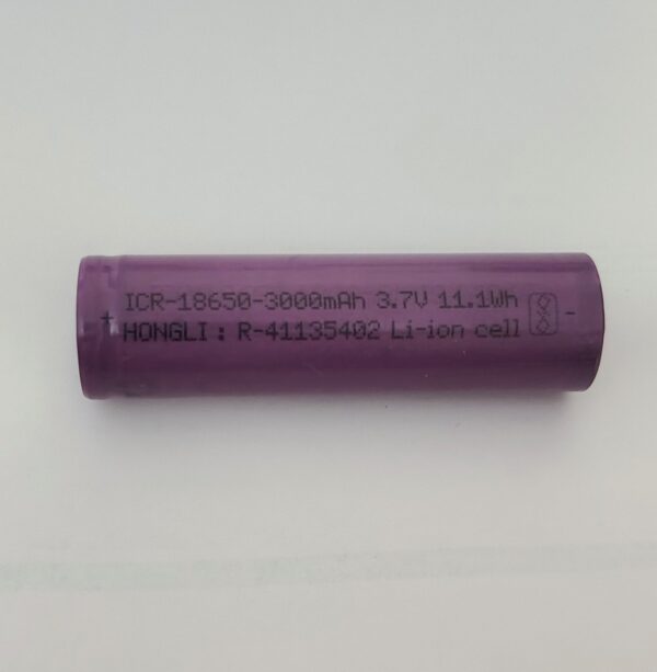 Hongli  18650 3.7V 3000mAh Lithium-Ion Rechargeable Cell