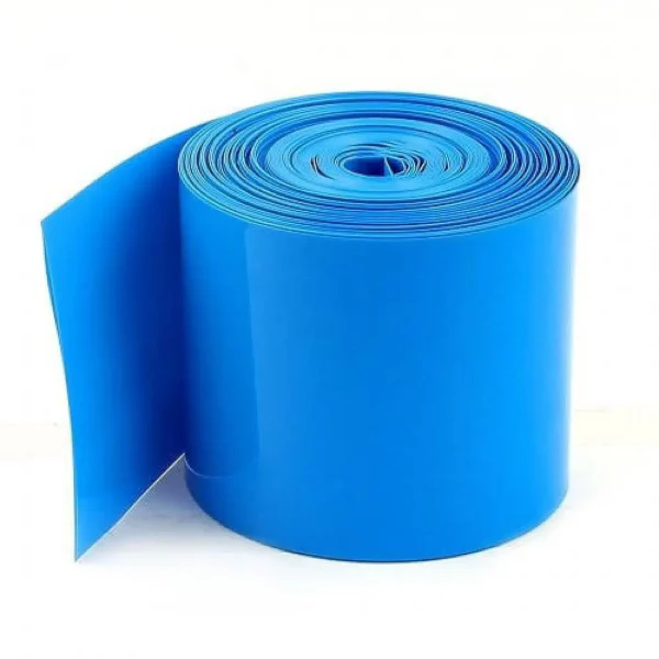 95mm PVC Heat Shrink Sleeve Blue for Lithium Cell Pack (1 Meter)