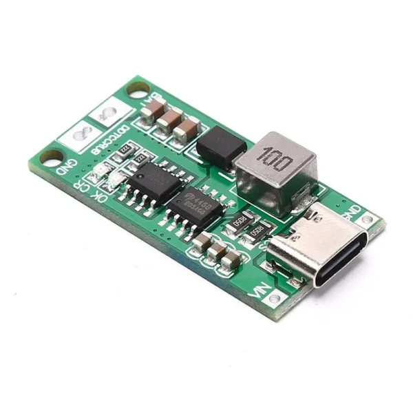 Type C BMS 2S 2A 18650 Lithium Battery Charger Board USB C Step-up Boost Module for Li-Po Polymer Power Bank