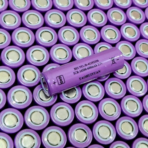 3.7V 600mAh 14500 Lithium-Ion Battery without Tip Top Cap