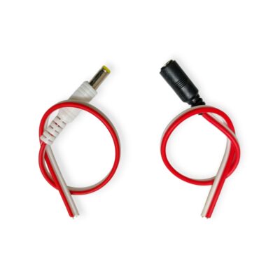 2.1 x 5.5 mm Male and Female DC Power Pigtail Connectors with 22CM wire