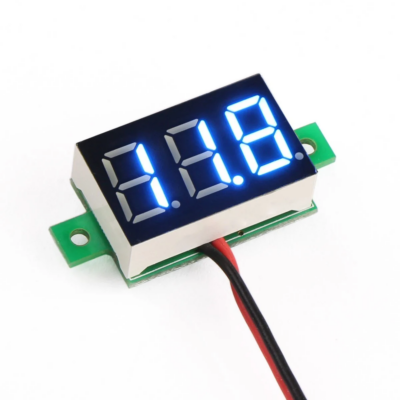 0.28 inch 3.5-30V Two Wire DC Voltmeter Blue