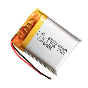 500mAh 3.7V Single Cell Rechargeable LiPo Battery (HCY-602530)