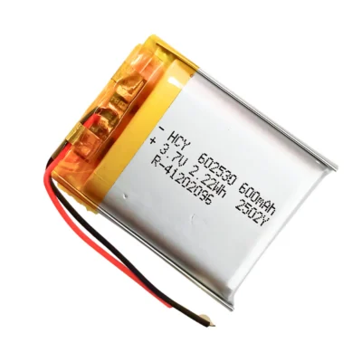 500mAh 3.7V Single Cell Rechargeable LiPo Battery (HCY-602530)