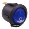 RS 13 Blue Light 3 Pin On/Off Rocker Switch – 6A 250VAC SPDT Standard Plastic Switch