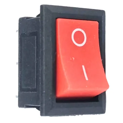 6A 250V SPDT 3 Pin Mini Rocker Switch ON/OFF Red 2 Position Switch