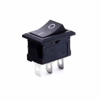 6A 250V Black SPDT 3 Pin Mini Rocker Switch ON/OFF 2 Position Switch