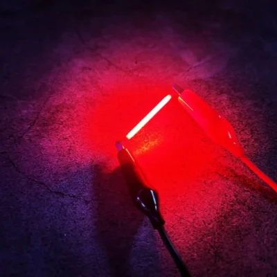 3V 100mA LED Filament 45mm COB Edison Bulb Filament - Red