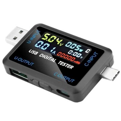 10-in-1 USB & Type-C Digital Tester - IPS Voltmeter, Ammeter, Impedance & Capacity Meter