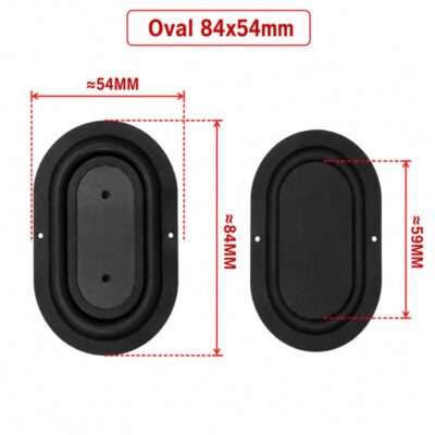 Passive Radiator Bass Diaphragm Rubber Speaker Vibration Plate for DIY Speakers - Oval 84x54mm