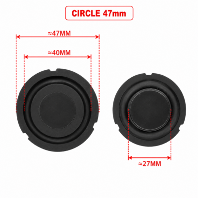 Passive Radiator Bass Diaphragm Rubber Speaker Vibration Plate for DIY Speakers - Circle 47mm