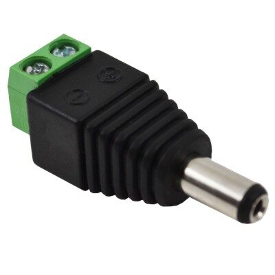 5.5 × 2.1mm DC Power Jack Plug with 2-Pin Screw Terminal - Male