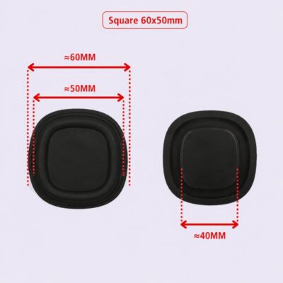 Passive Radiator Bass Diaphragm Rubber Speaker Vibration Plate for DIY Speakers - Square 60x60mm