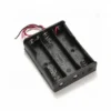 Black Plastic 3×18650 Battery Holder or Case Series Connection With Wire