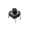 6×6×6mm Tactile Push Button Switch – Black Actuator, 4-Pin Through-Hole