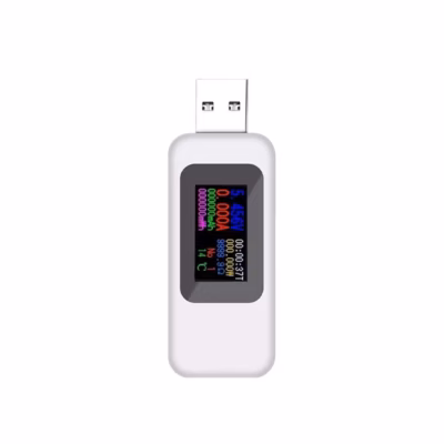 KWS-MX18 10-in-1 USB Tester Digital LCD Voltage, Current & Power Meter - White